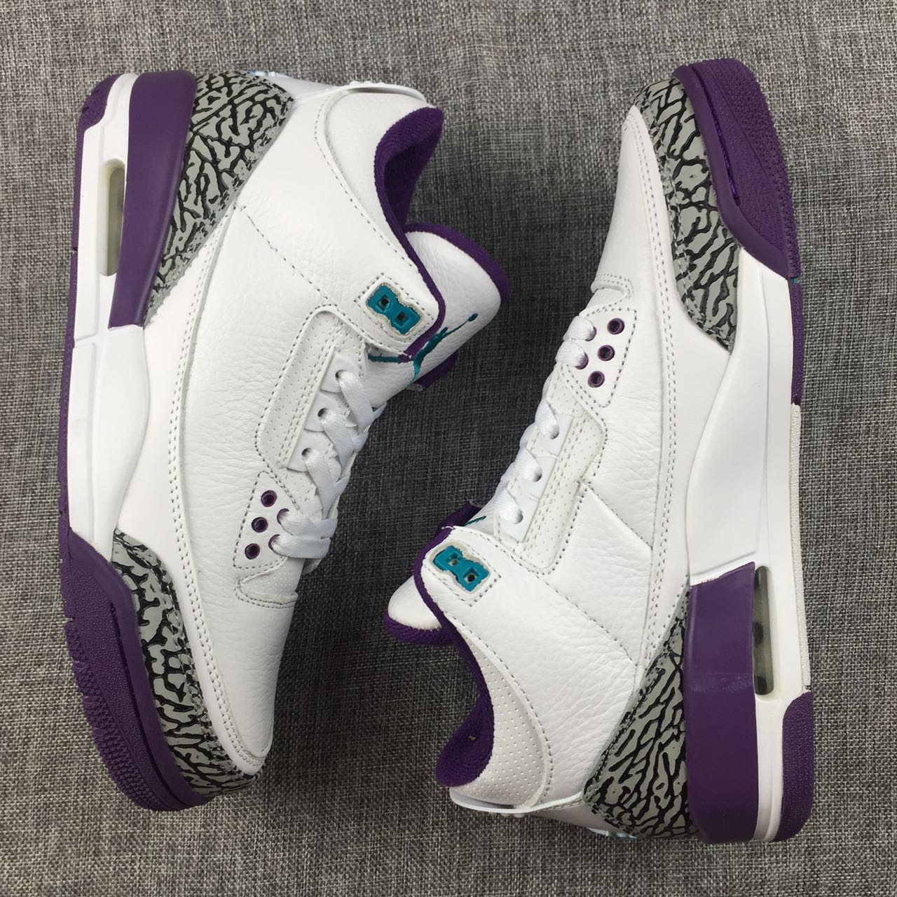 New Air Jordan 3 Hornet White Purple Grey Shoes